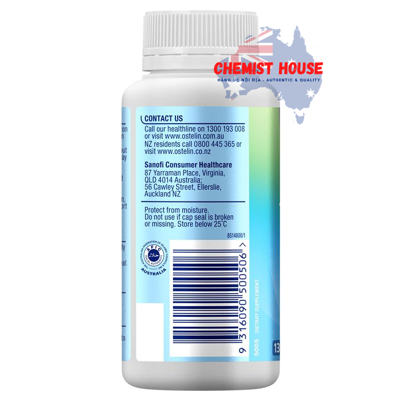 Ostelin Calcium & Vitamin D3 - Viên uống ngăn ngừa loãng xương người lớn 130 viên