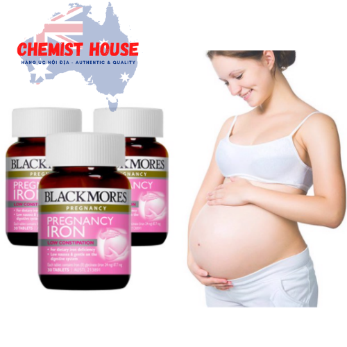 Blackmores Pregnancy Iron - Viên uống bổ sung Sắt cho mẹ bầu 30 Viên