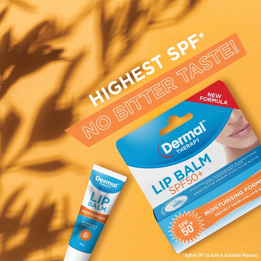 SON DƯỠNG MÔI CHỐNG NẮNG DERMAL THERAPY LIP BALM SPF 50+ 10g