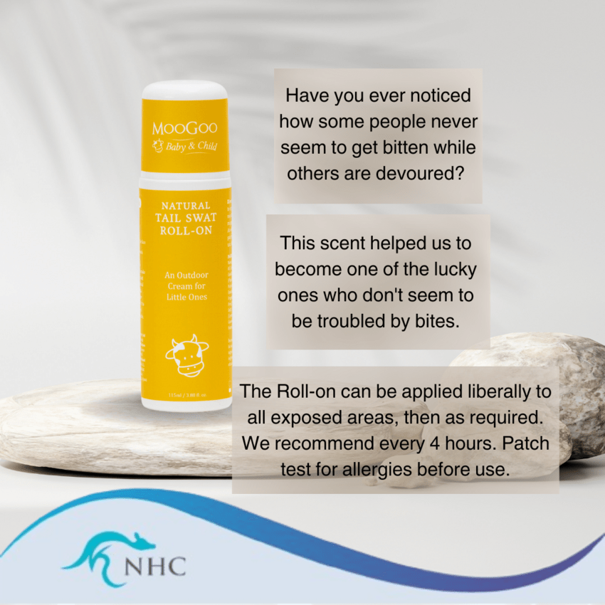 Kem Dưỡng Da Mặt Và Body MooGoo Nhẹ Nhàng Phù Hợp Mọi Lứa Tuổi & Da Nhạy Cảm - Moogoo Baby And Child Tail Swat Roll-On 115ml