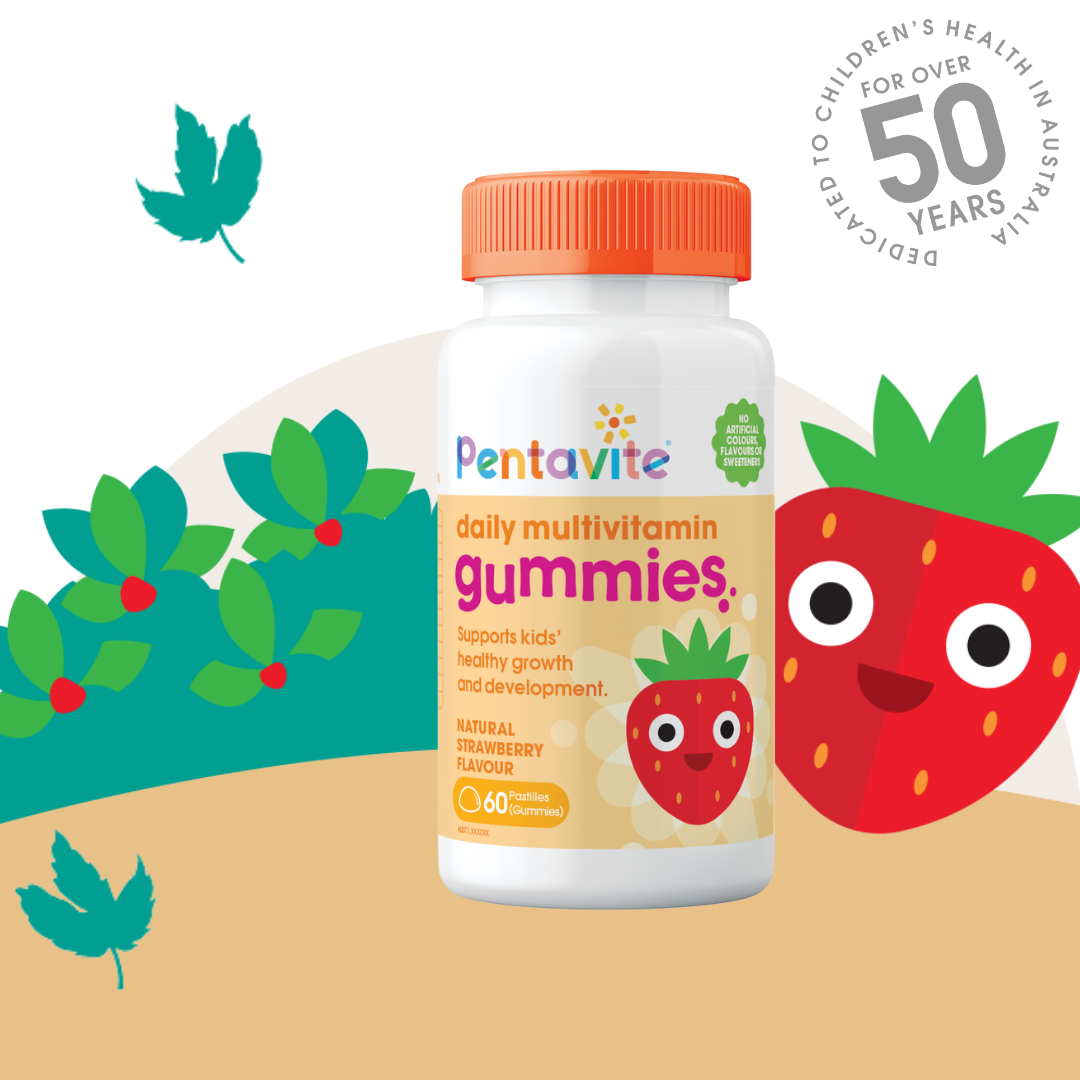 Pentavite Kẹo Dẻo Bổ Sung Vitamin Tổng Hợp Cho Bé Từ 2 Tuổi 60 Viên - Pentavite Daily Multivitamin Kids Gummies 60 Gummies