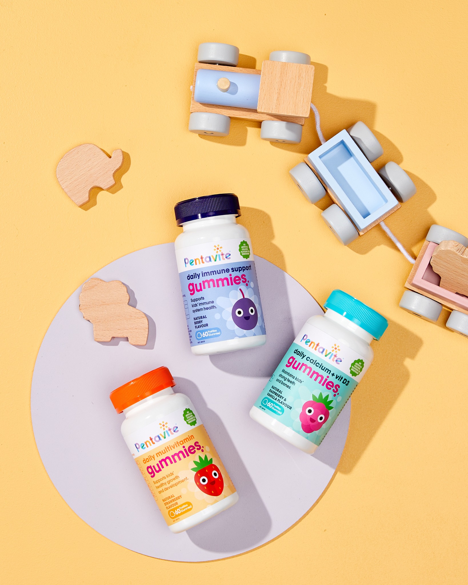 Pentavite Kẹo Dẻo Bổ Sung Vitamin Tổng Hợp Cho Bé Từ 2 Tuổi 60 Viên - Pentavite Daily Multivitamin Kids Gummies 60 Gummies