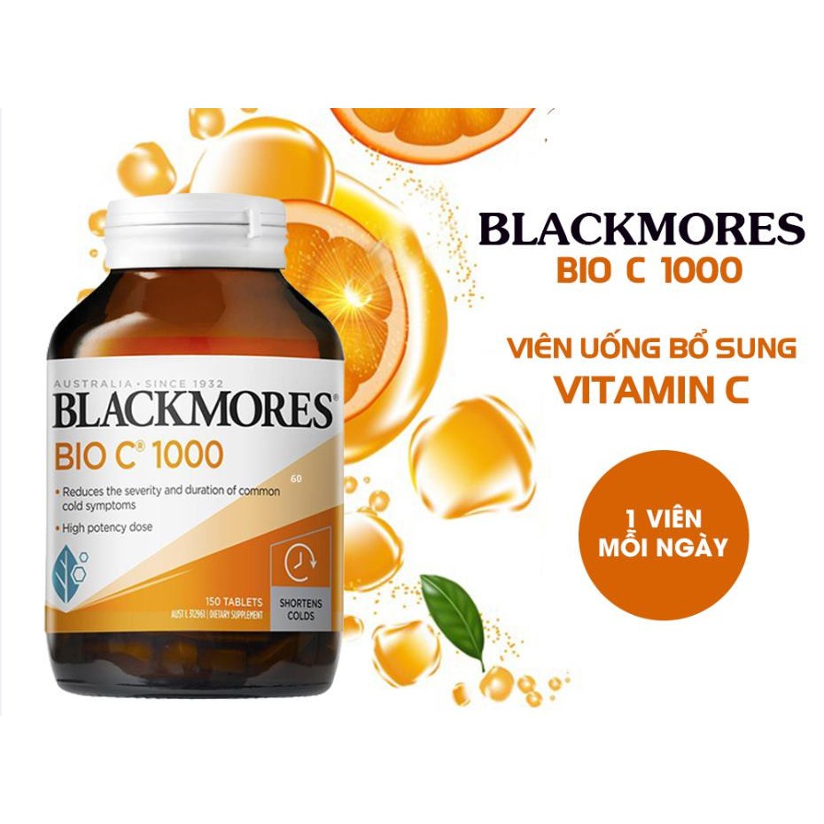 [Hàng Chuẩn ÚC] Blackmores Bio C 1000 Viên uống bổ sung C 1000mg 62 viên