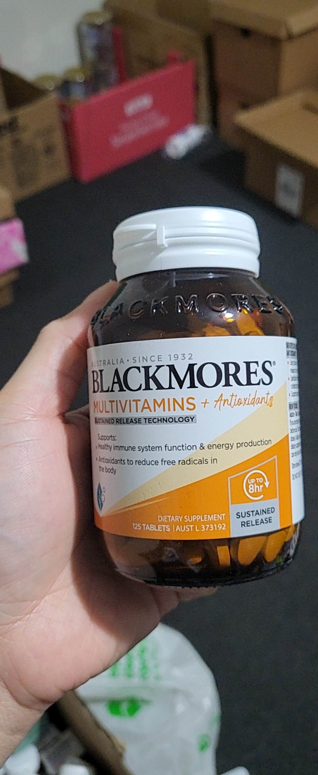 Viên uống chống oxy hóa và rụng tóc kéo dài Blackmores Sustained Release Multi + Antioxidants 125 viên