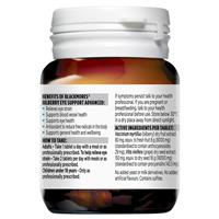 Viên uống bổ mắt Blackmores Bilberry Eye Support Advanced 30 Tablets