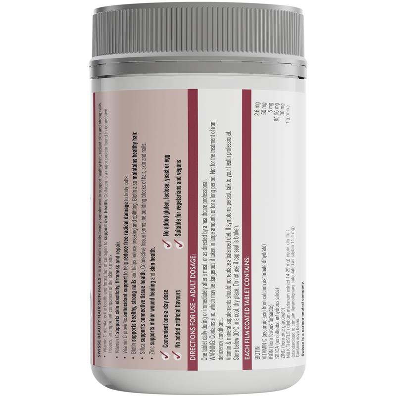 Viên uống hỗ trợ tóc da và móng - Swisse Ultiboost Hair Skin Nails+ 180  Viên Exclusive size