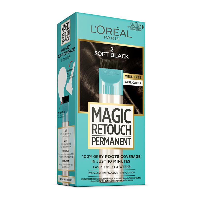 L'Oreal Paris Magic Retouch vĩnh viễn 2 màu tóc Đen Mềm - L'Oreal Paris Magic Retouch Permanent 2 Soft Black