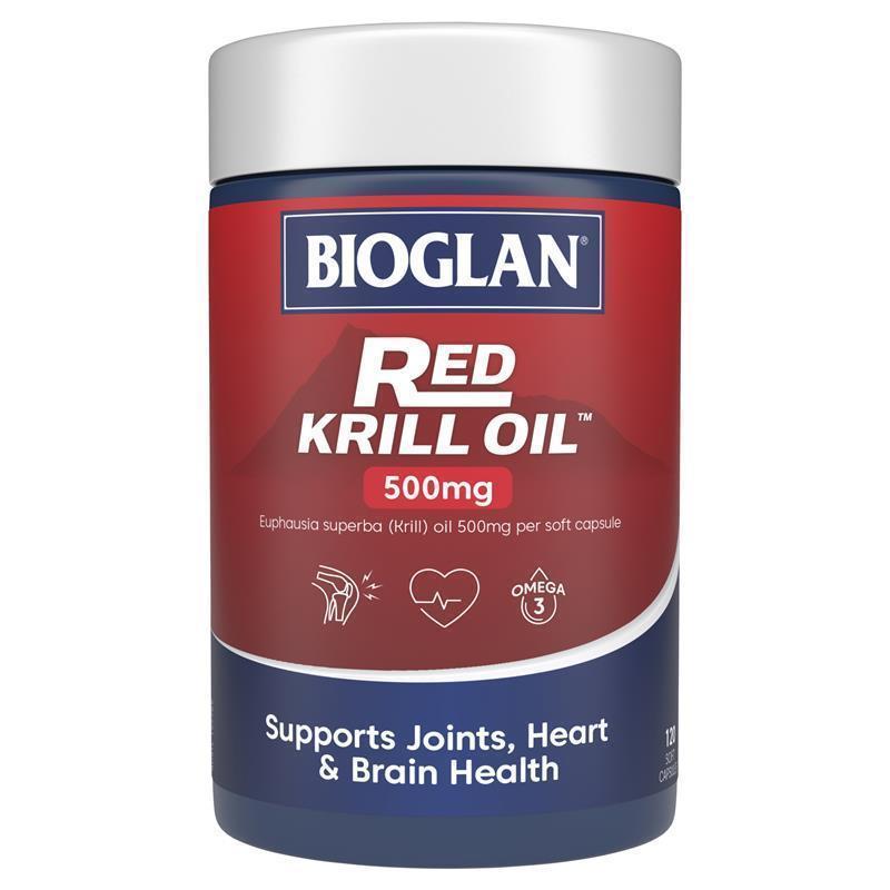 Dầu Nhuyễn Thể Liều Cao - Bioglan Red Krill Oil 500mg 120 viên nang mềm