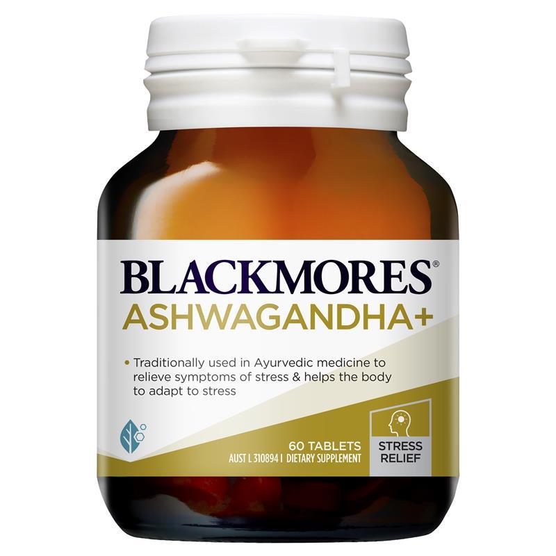 Viên uống giảm căng thẳng Blackmores Ashwagandha + 60 Tablets