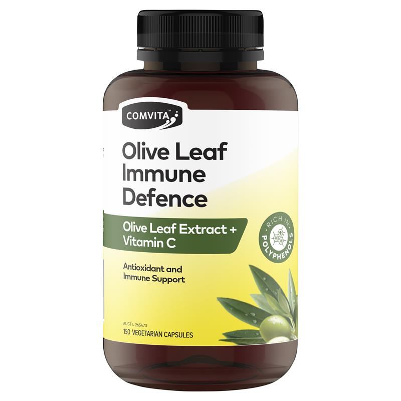 Viên Uống  Chiết Xuất Từ Lá Olive + Vitamin C Tăng Cường Miễn Dịch - Comvita Olive Leaf Immune Defence 150 Viên