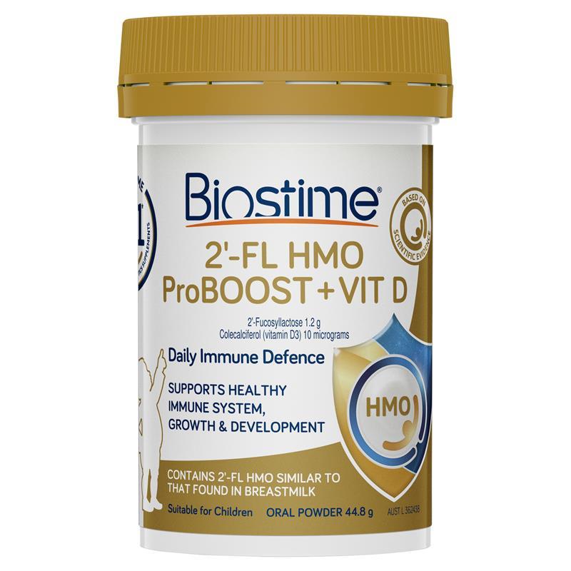 Bột tăng đề kháng cho Bé -Biostime 2'-FL HMO ProBOOST + VIT D 44.8g