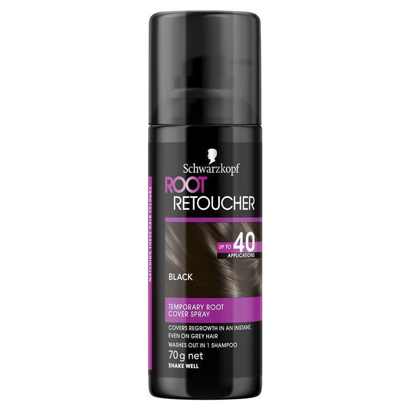 xịt nhuộm tóc hữu cơ màu đen tạm thời Schwarzkopf - Schwarzkopf Root Retoucher Black Spray