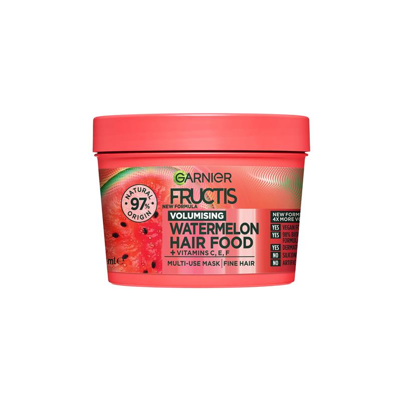 Kem Ủ Tóc Đa Công Dụng 3 Trong 1 & Thành Phần Tự Nhiên Garnier Fructis 390ml - Garnier Fructis Hair Food Watermelon/ Banana/ Papaya  3-in-1 Mask Treatment for Damaged Hair 390ml