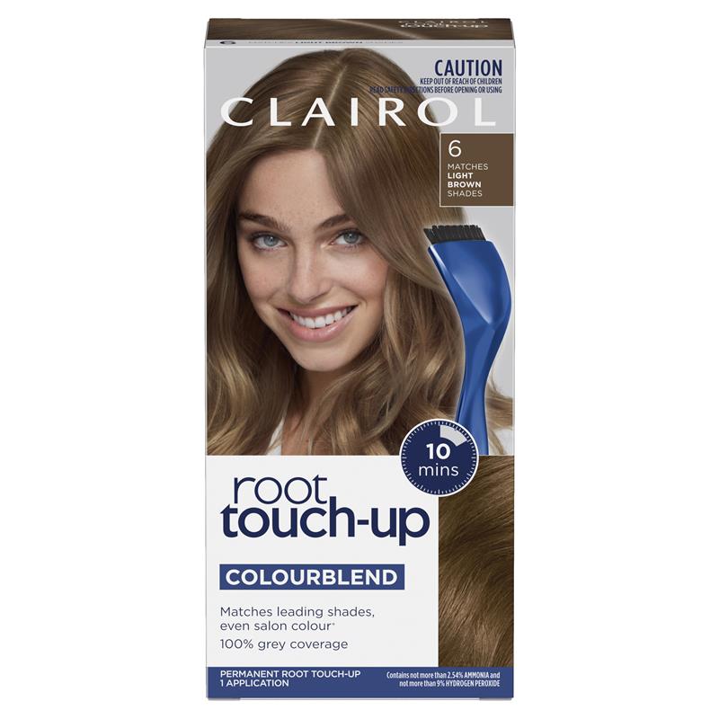 Thuốc Nhuộm Tóc Chuẩn Màu & Dễ Dàng Sử Dụng Lâu Phai - Clairol Nice N Easy Root Touch Up Số 6 Màu Nâu Nhạt - Clairol Nice N Easy Root Touch Up Permanent Hair Colour 6 Light Brown
