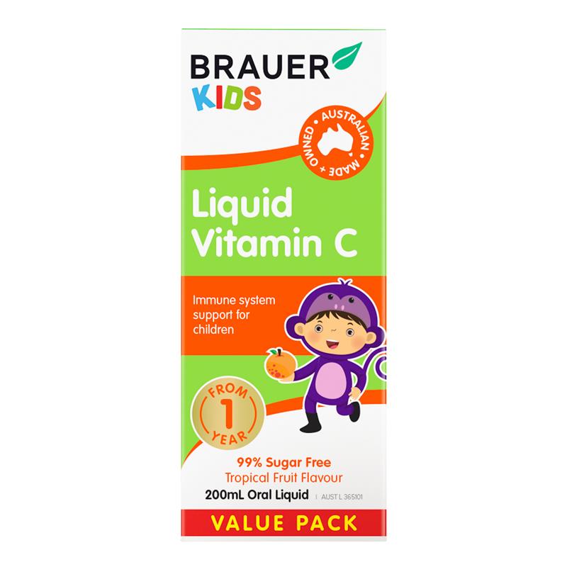 Thực Phẩm Bảo Vệ Brauer Kids Liquid Vitamin C 200ml
