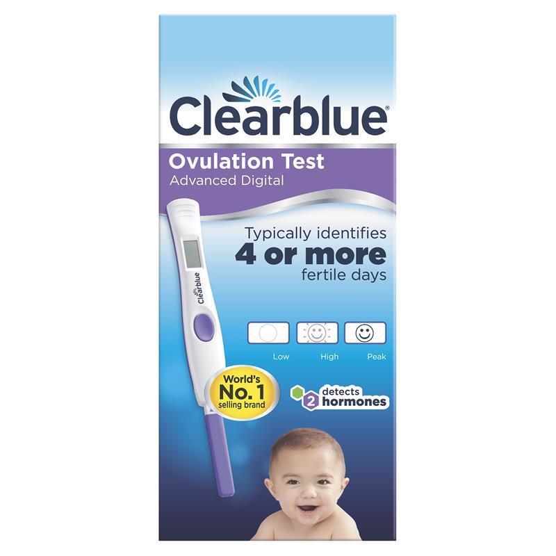 Bộ 10 Bộ xét nghiệm rụng trứng kỹ thuật số nâng cao Clearblue (Hormone kép) - Clearblue Advanced Digital Ovulation Kit Test (Dual Hormone) 10 Pack