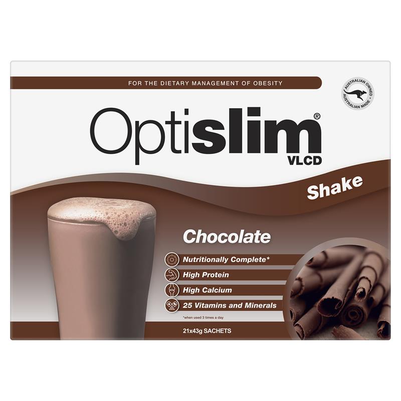 Thức Uống Giảm Cân Optislim VLCD Shake Vị Chocolate 21x43g Gói - Optislim VLCD Meal Replacement Shake Chocolate 21x43g Sachets