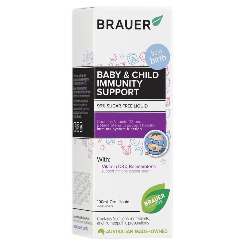 Siro tăng cường sức đề kháng cho bé Brauer Baby & Child Immunity Support 100ml