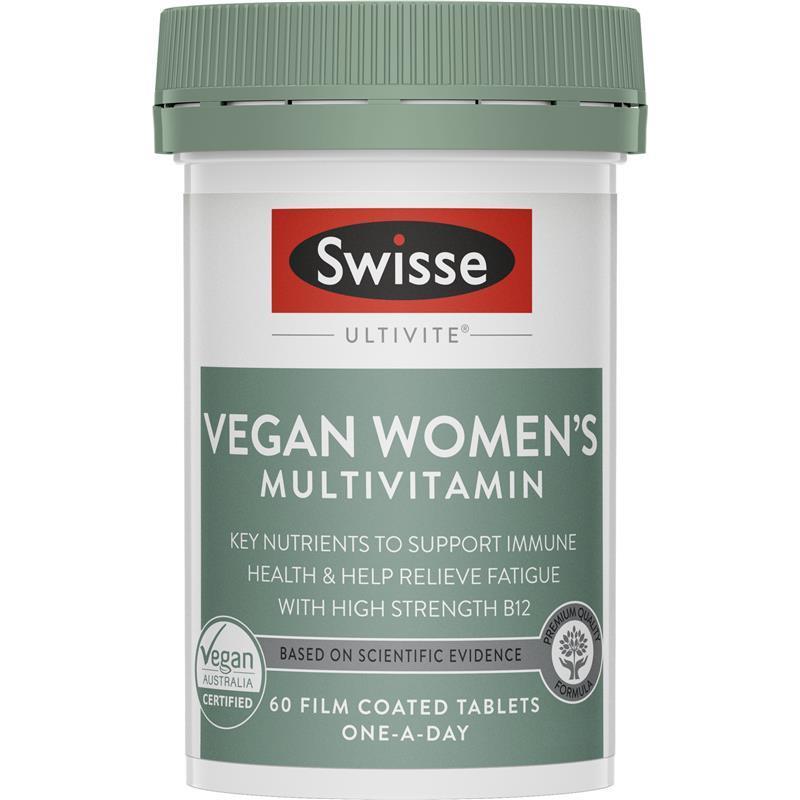 Viên uống vitamin tổng hợp cho nữ thuần chay - Swisse Vegan Womens Ultivite 60 Tablets