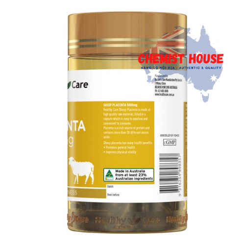 Healthy Care Sheep Placenta 5000mg - Nhau thai cừu 100 viên