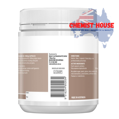 Healthy Care Glucosamine HCL 1000mg - Viên uống hỗ trợ xương khớp 200 viên