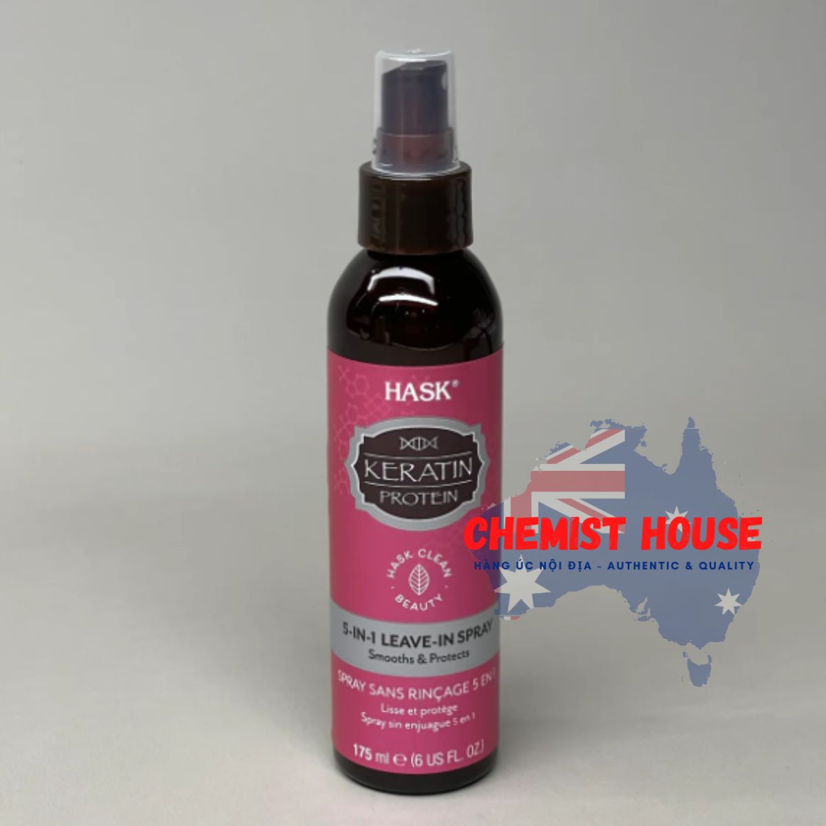 XỊT DƯỠNG TÓC HASK Keratin Protein 5-in-1 Leave-In Conditioner 175ml