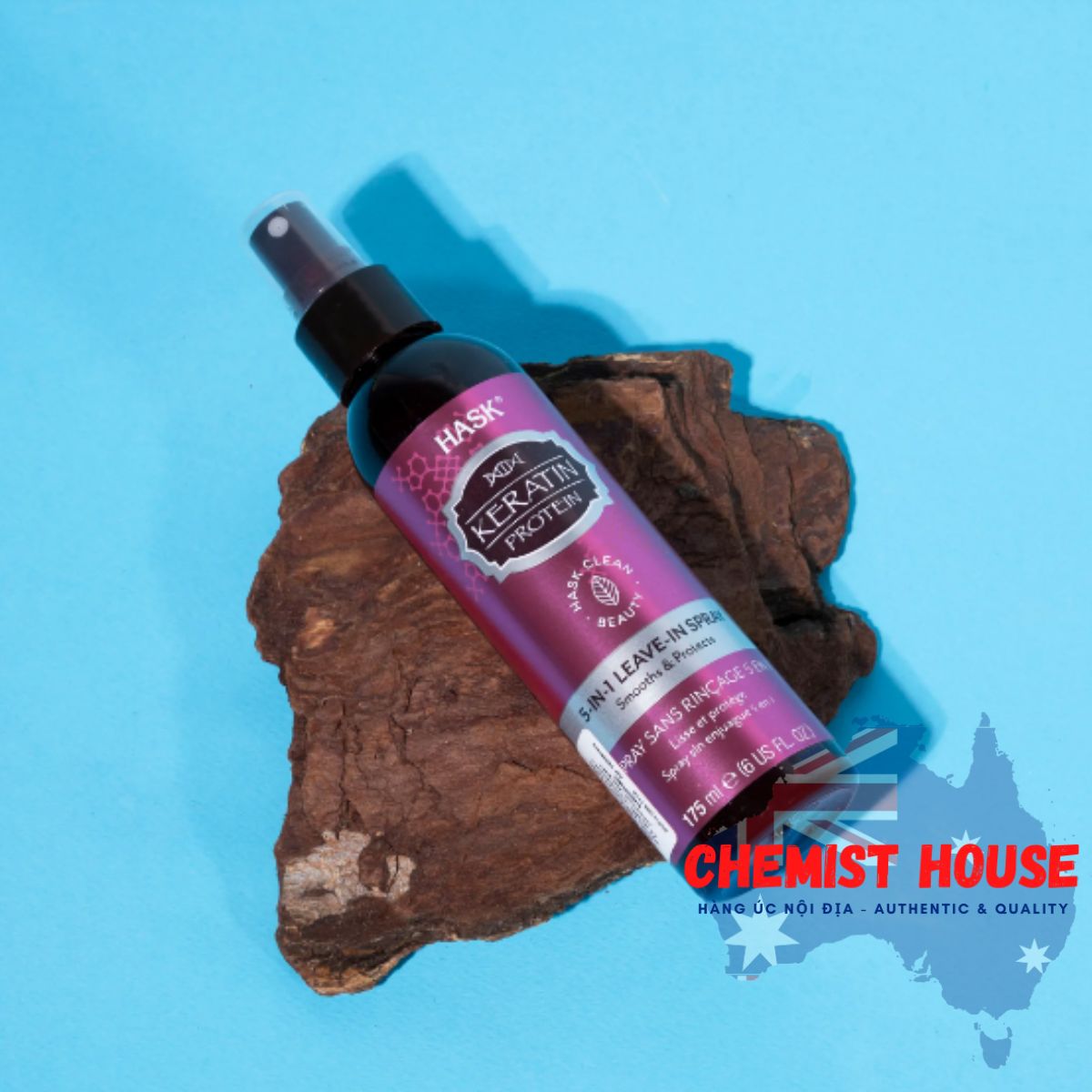 XỊT DƯỠNG TÓC HASK Keratin Protein 5-in-1 Leave-In Conditioner 175ml