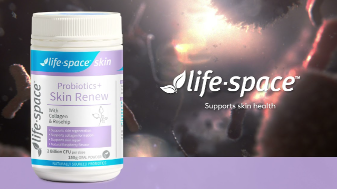 Bột uống tái tạo da Life Space Probiotic + Skin Renew 150g