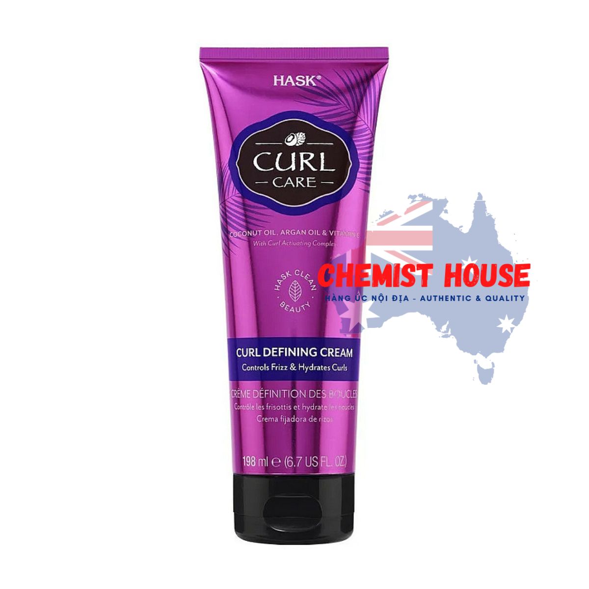 Kem định hình lọn tóc Hask Curl Care 198ml