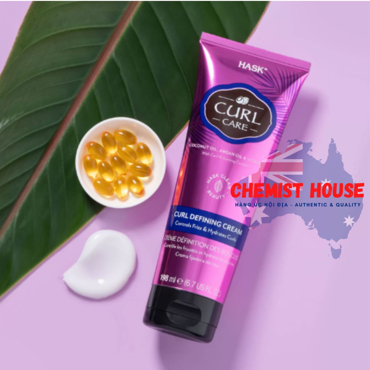 Kem định hình lọn tóc Hask Curl Care 198ml