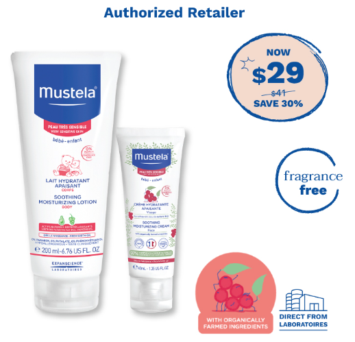 Mustela Soothing Moisturising Face Cream Fragrance Free 40ml