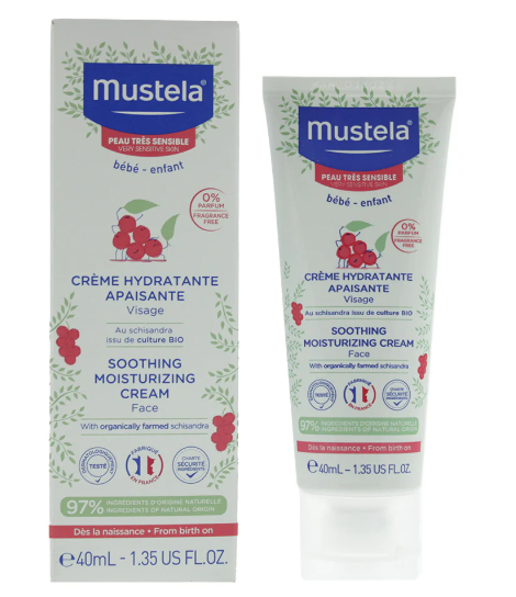 Mustela Soothing Moisturising Face Cream Fragrance Free 40ml