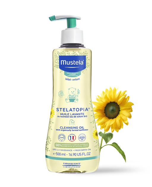 Dầu Tắm Cho Da Chàm Mustela Stelatopia Cleansing Oil 500ml