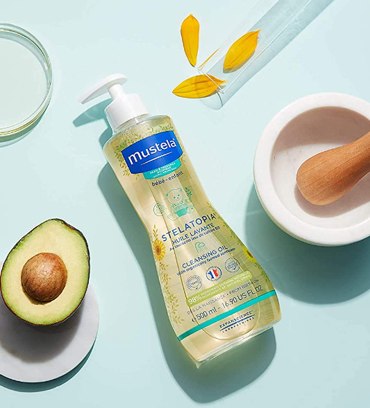 Dầu Tắm Cho Da Chàm Mustela Stelatopia Cleansing Oil 500ml