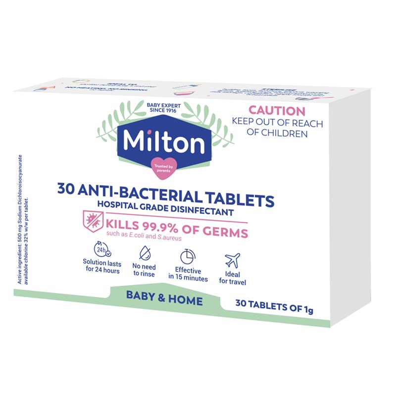 Hộp Khử Trùng Bình Sữa Milton 30 Viên -  Milton Antibacterial 30 Tablets