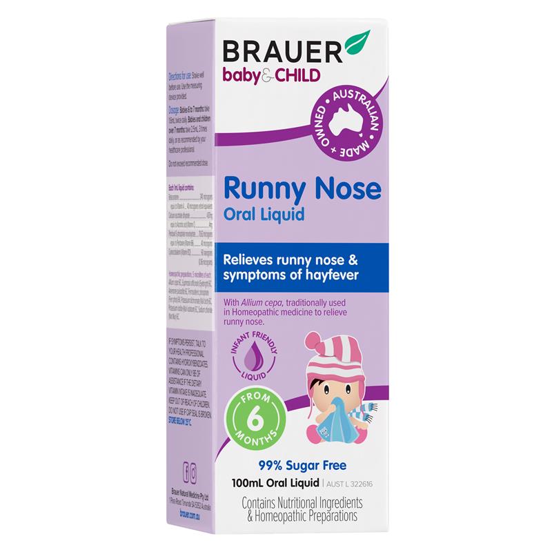 Siro Trị Sổ Mũi Cho Bé Brauer Baby & Child Runny Nose Relief 100ml