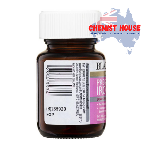 Blackmores Pregnancy Iron - Viên uống bổ sung Sắt cho mẹ bầu 30 Viên