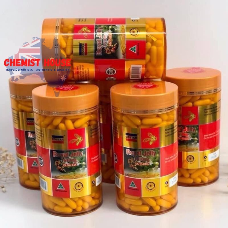 Costar Royal Jelly - Sữa ong chúa hiệu Costar 1610mg 6% 10-DHA 365 viên