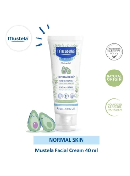 Kem Dưỡng Da Mặt Cho Bé Mustela Hydra-Bebe Face Cream 40ml