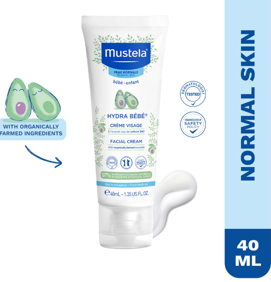 Kem Dưỡng Da Mặt Cho Bé Mustela Hydra-Bebe Face Cream 40ml