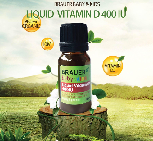 Vitamin D Giúp Bé Tăng Chiều Cao Cho Bé Brauer Kids Liquid Vitamin D 400IU 10ml