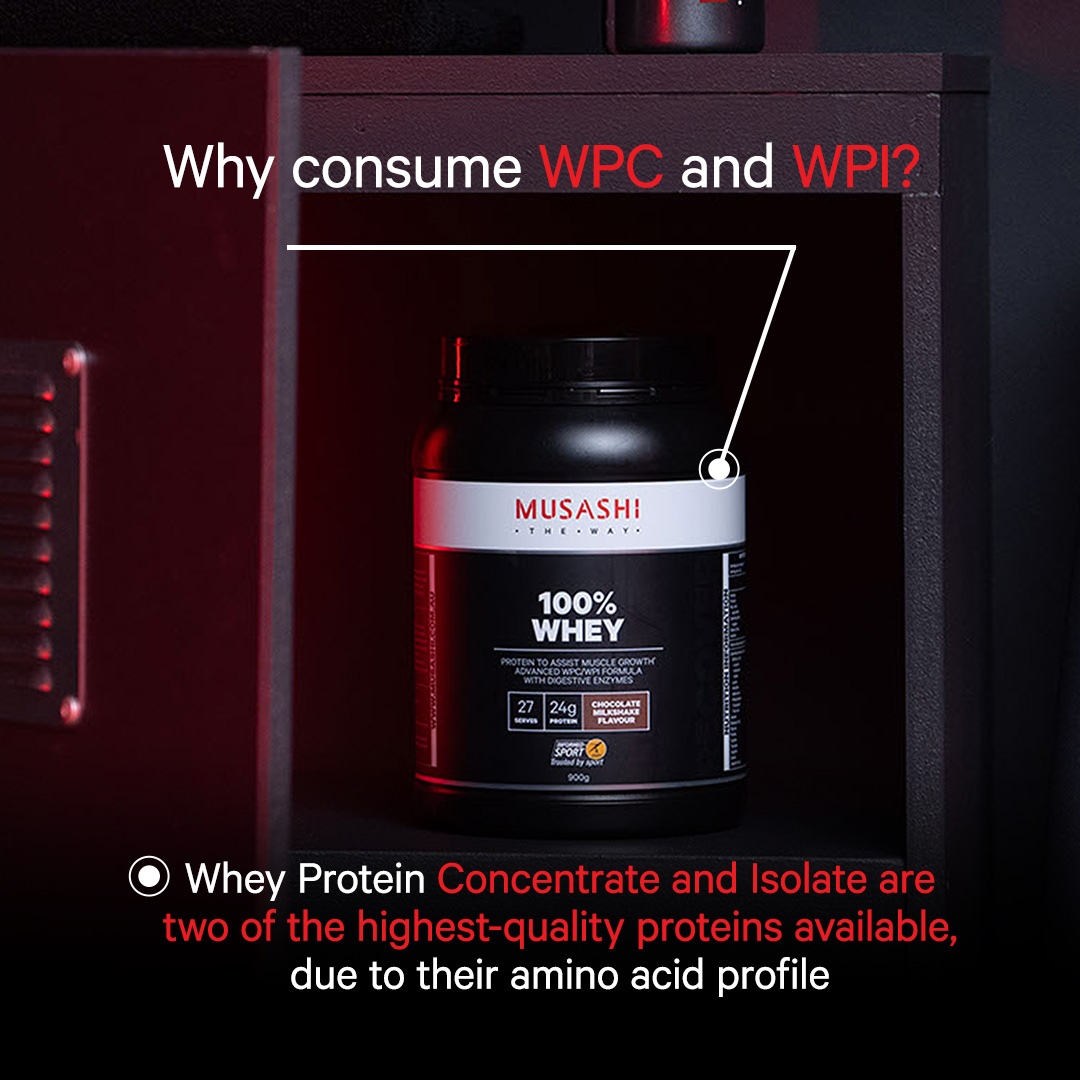 Bột Protein Whey Musashi 100% Hỗ Trợ Tăng Trưởng & Phục Hồi Cơ Bắp Vị Caramel Muối/Vanila/Sô cô la 900g - Musashi 100% Whey Salted Caramel 900g