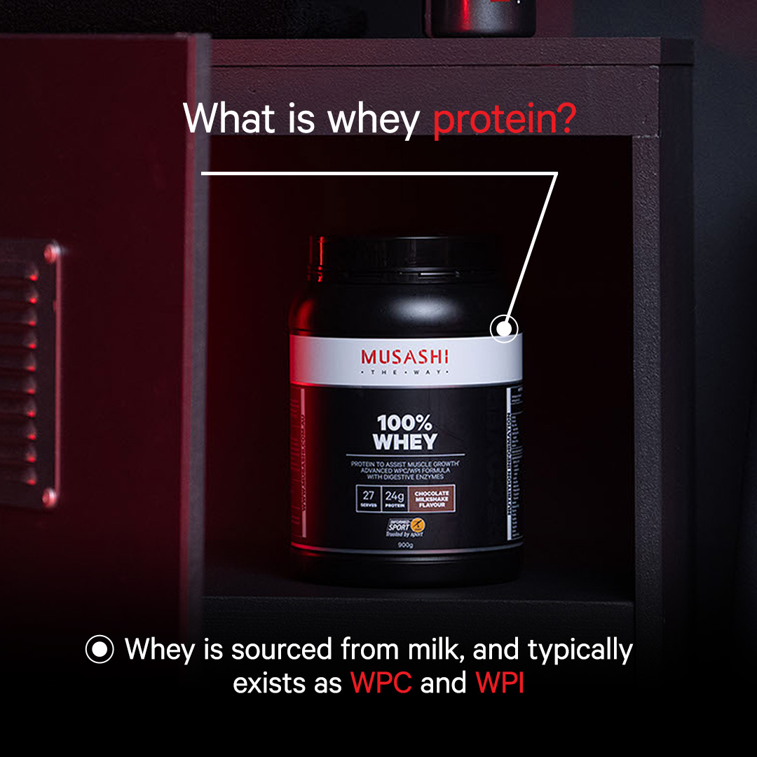 Bột Protein Whey Musashi 100% Hỗ Trợ Tăng Trưởng & Phục Hồi Cơ Bắp Vị Caramel Muối/Vanila/Sô cô la 900g - Musashi 100% Whey Salted Caramel 900g