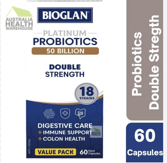 Viên bổ sung lợi khuẩn đường ruột Bioglan Platinum Probiotic 50 Billion 60 Capsules