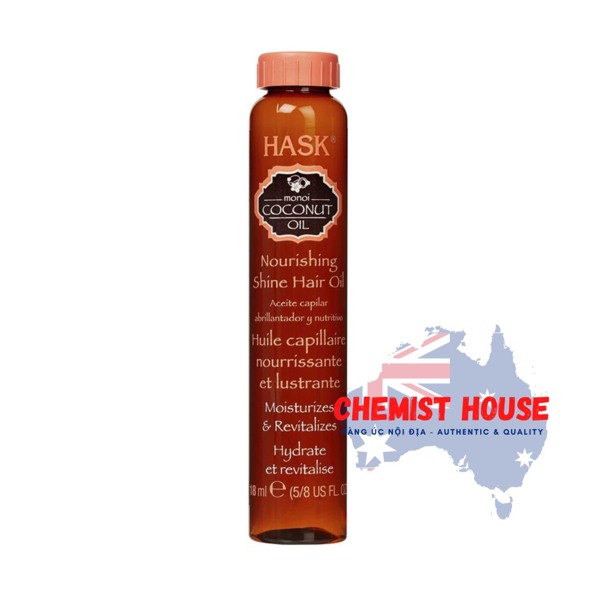 Tinh Dầu Dừa Dưỡng Ẩm & Siêu Bóng Mượt Hask Coconut Oil 18ml