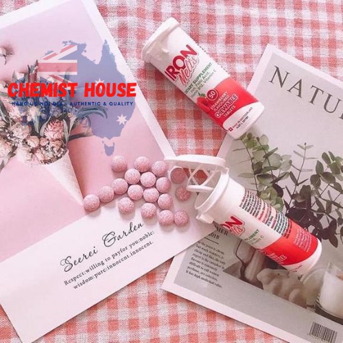 Iron Melts - Viên ngậm bổ sung sắt cho bà bầu và trẻ em 50 viên