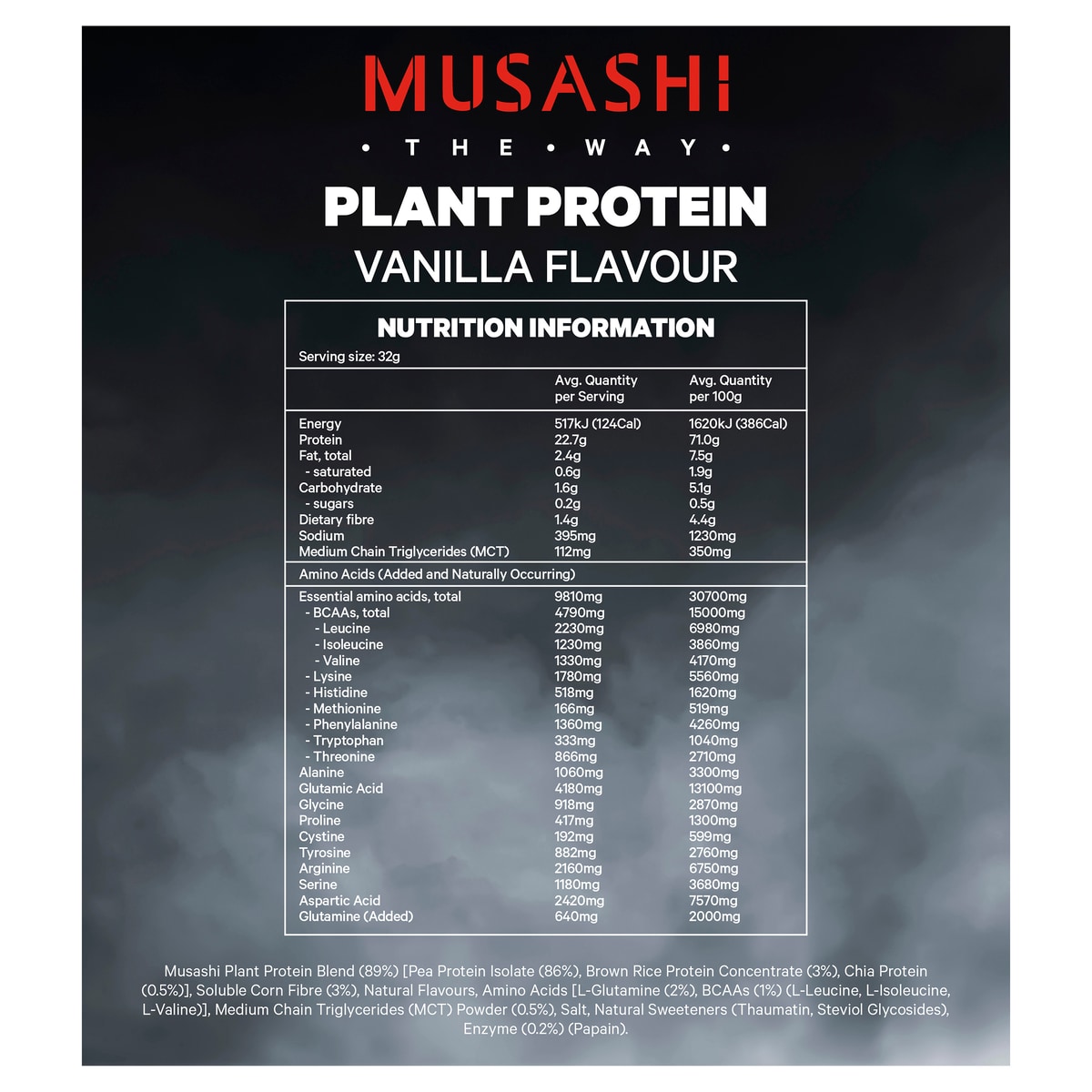 Protein Thực Vật Hỡ Trợ phát Triển Cơ Musashi Vị Vanilla 2kg - Musashi Plant Protein Chocolate 2kg