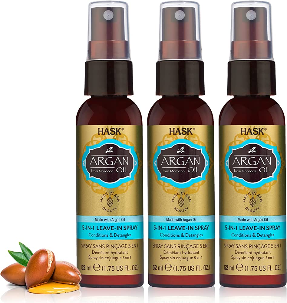 Xịt dưỡng phục hồi tóc HASK Argan Oil 5-in-1 Leave-in Spray 175ml