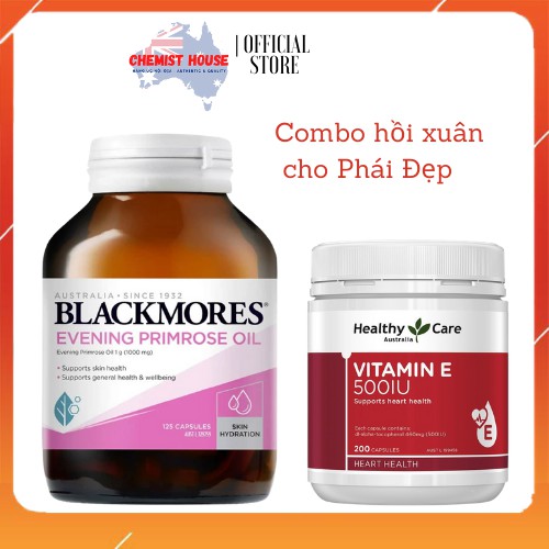 [Hàng Chuẩn Úc] Combo Hồi Xuân cho phụ nữ u40+ và sau sinh (Blackmores Anh Thảo + Vitamin E Healthy care)