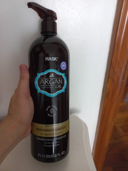 Dầu Gội Xả Phục Hồi Tóc Làm Sạch Phục Hồi Tóc Hư Tổn Và Tóc Gãy Rụng Hask Argan Oil 1 Litre